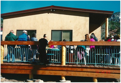 A grand reopening reception was held on the new deck after the remodel was complete.