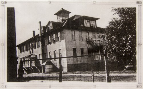 Original Franciscan Convent School,1920. Photo Courtesy of Esther May: Cuba Oral History Project. Used with permission from files of Sandoval County Historical Society.